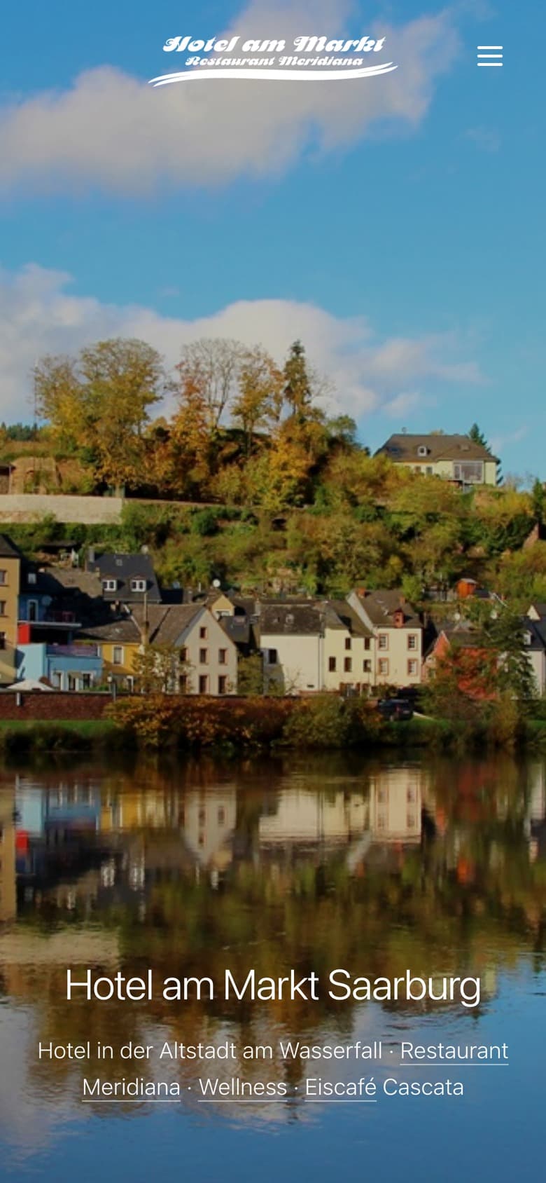 Mobilansicht der Website Hotel am Markt Saarburg